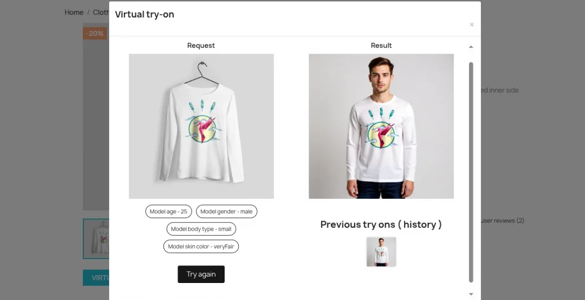 Virtual Try On generated