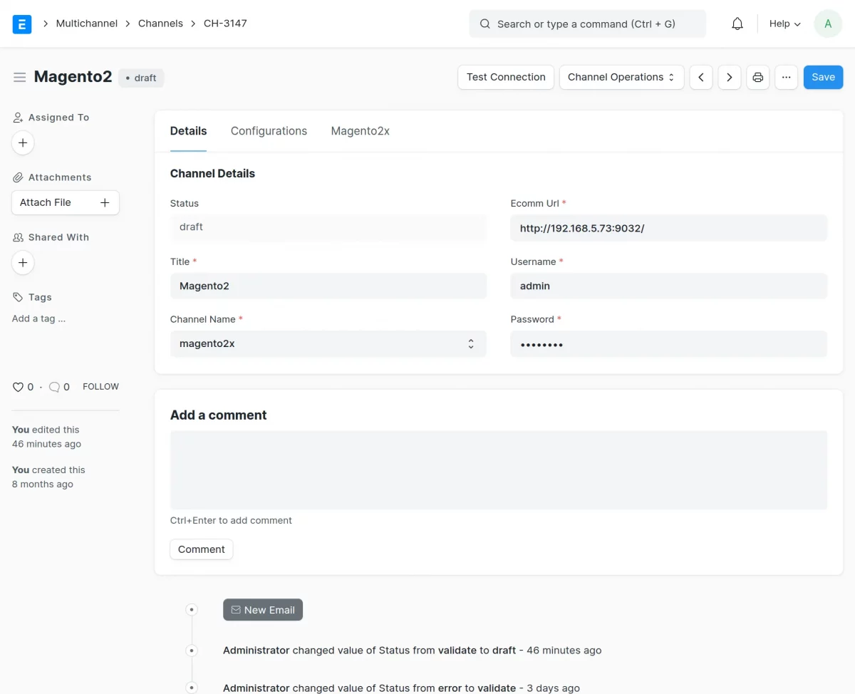 instance configure setting