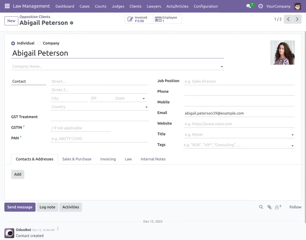 manage opposition clients