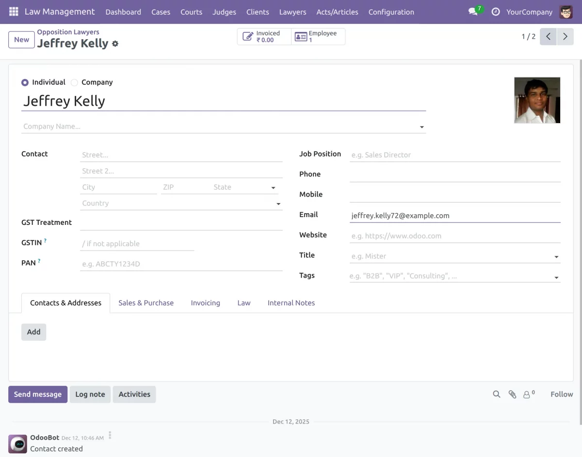 opposition lawyer management