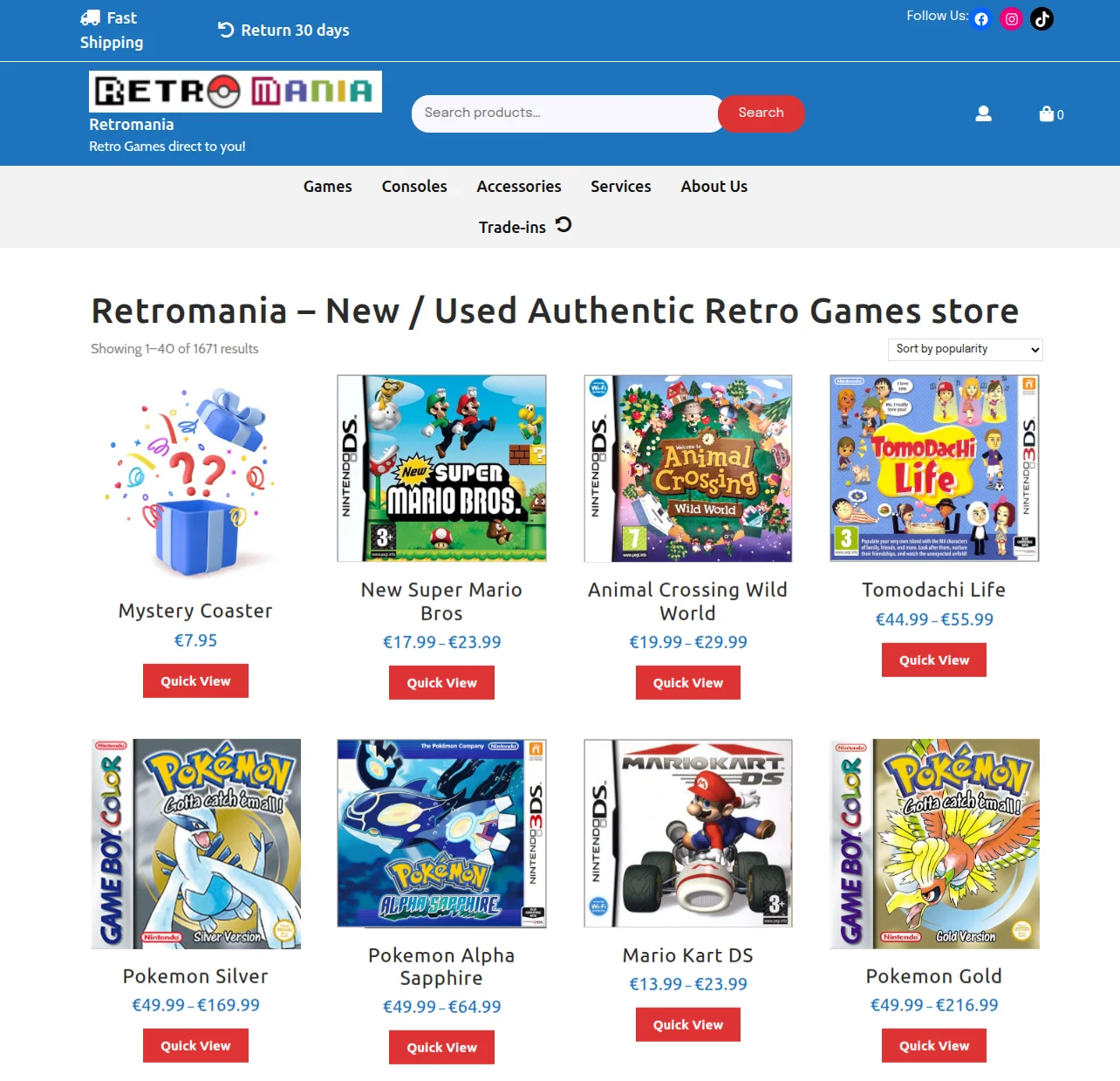 retromania-casestudy-homepage