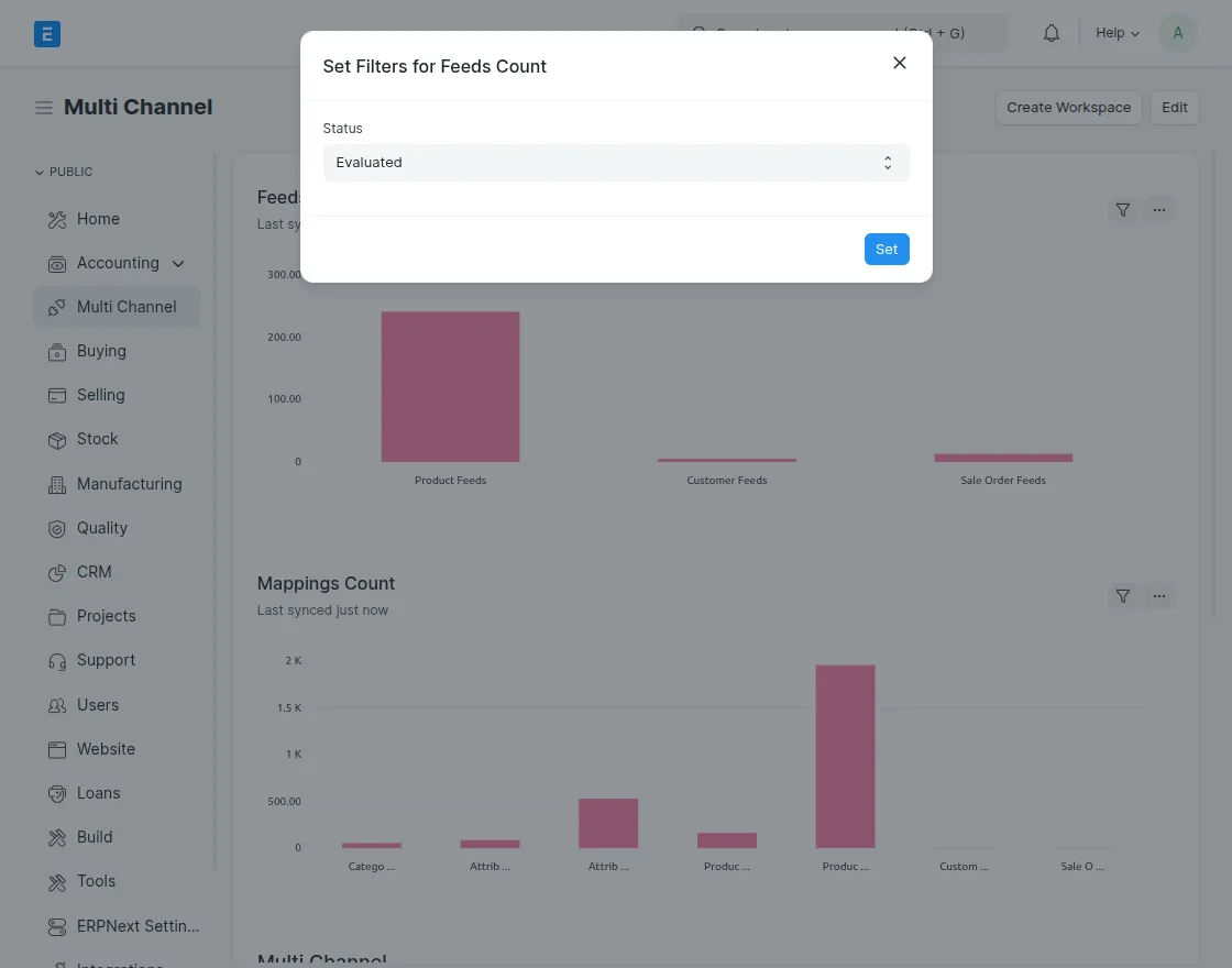 Filter for feed state count