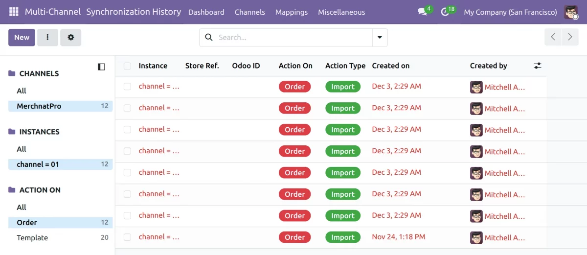 synchronization-history