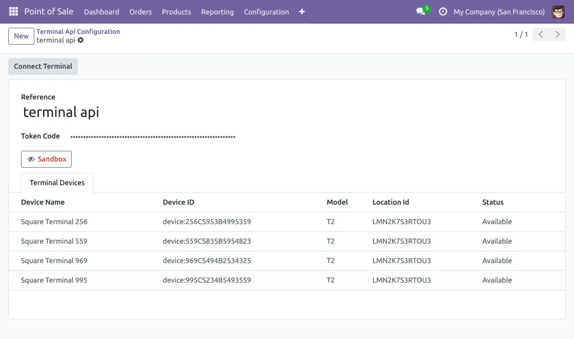 terminal-api-configuration