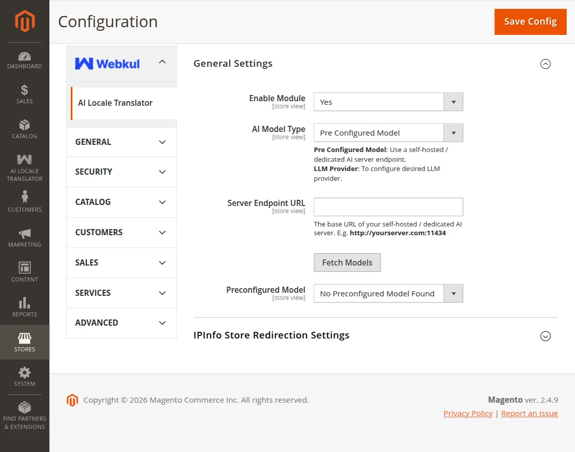 AI Locale Translator configuraiton