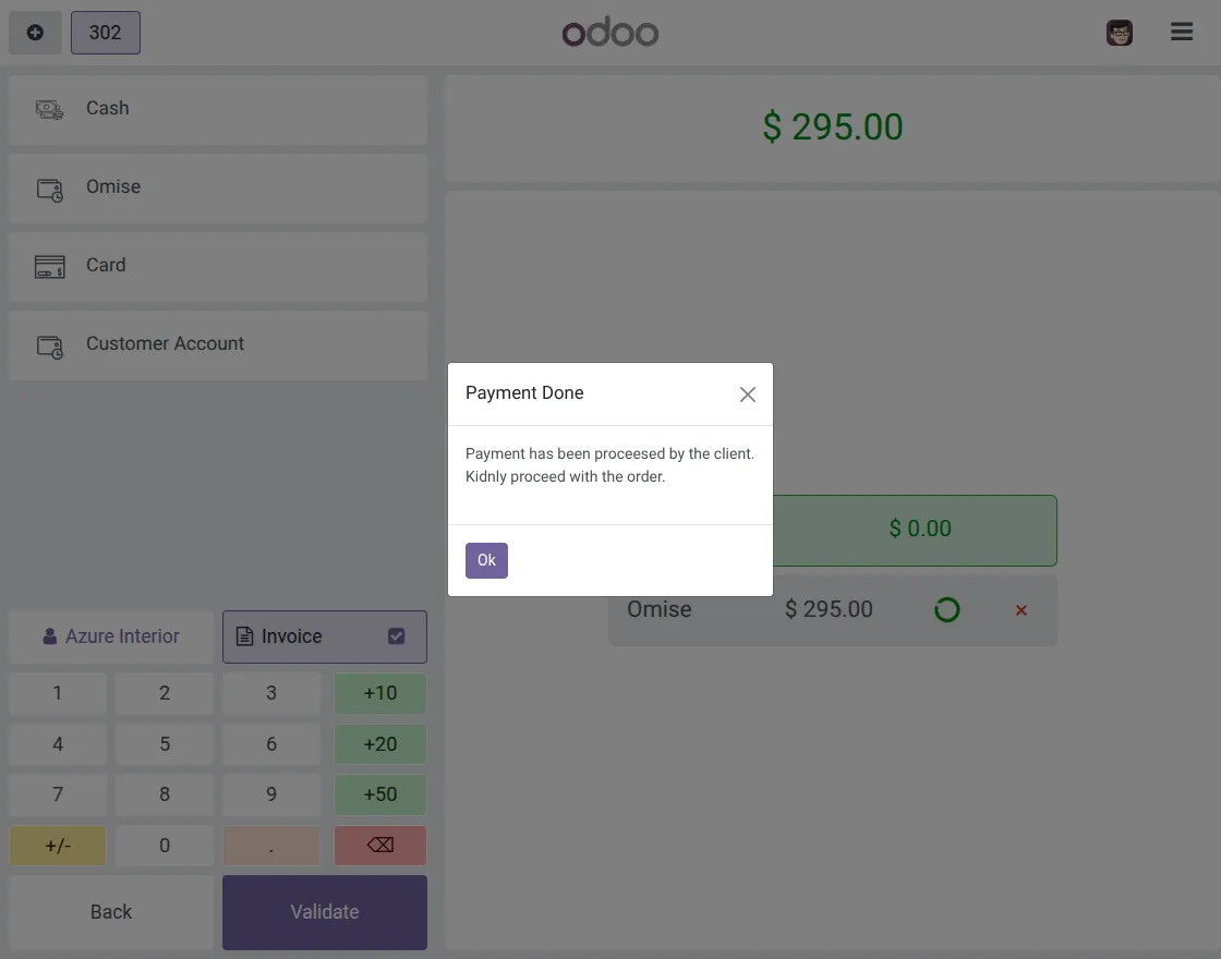 payment captured in backend 