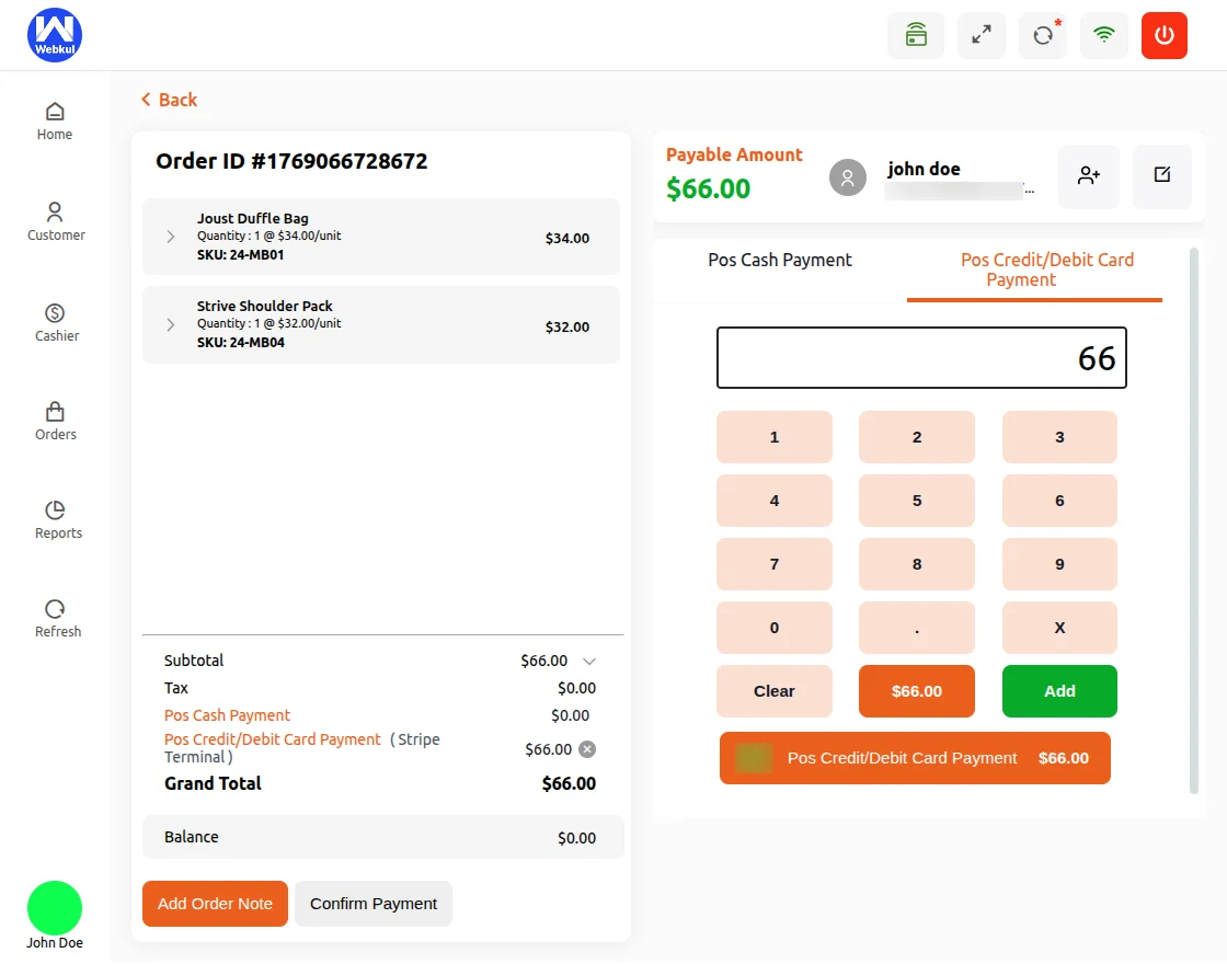 Magento 2 POS Stripe Reader Extension checkout-stripe