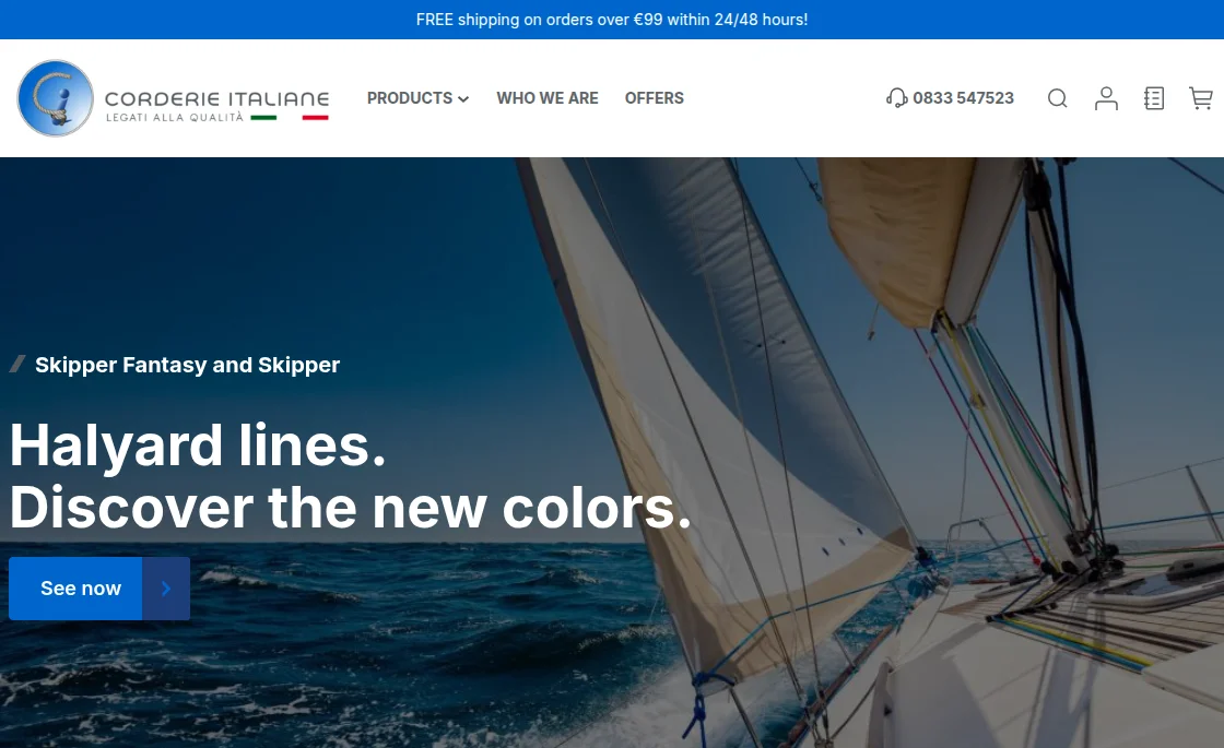 corderieitaliane-webkul-casestudy-homepage
