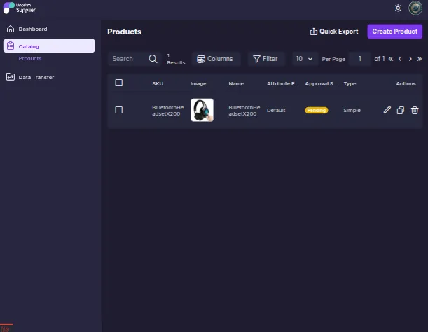 Unopim-Supplier-Data-Portal