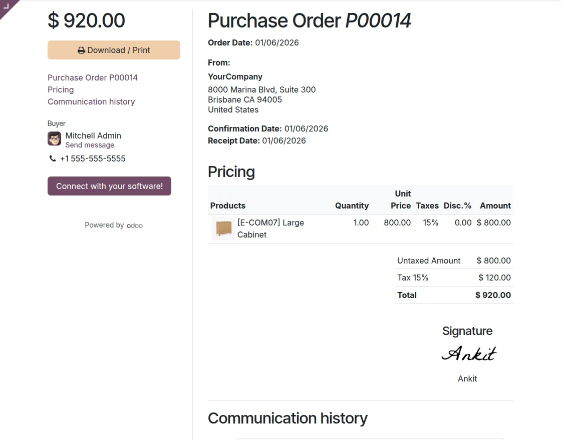 Accept and Sign Done