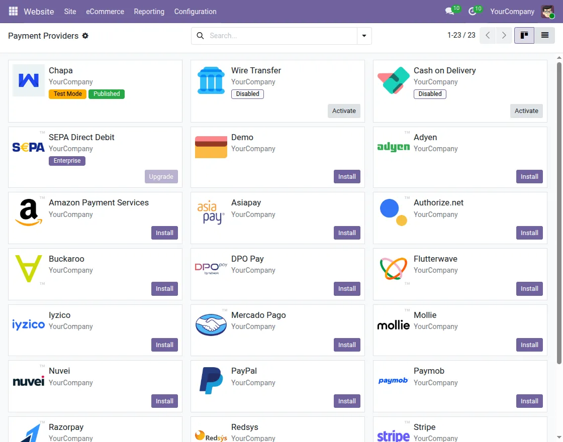 odoo-chapa-payment-acquirer-select-chapa-as-payment-provider