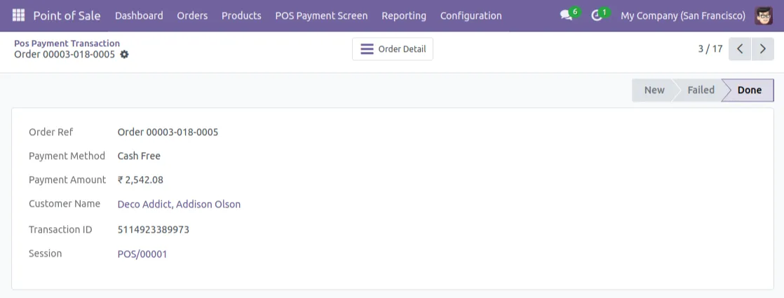 payment captured in backend 