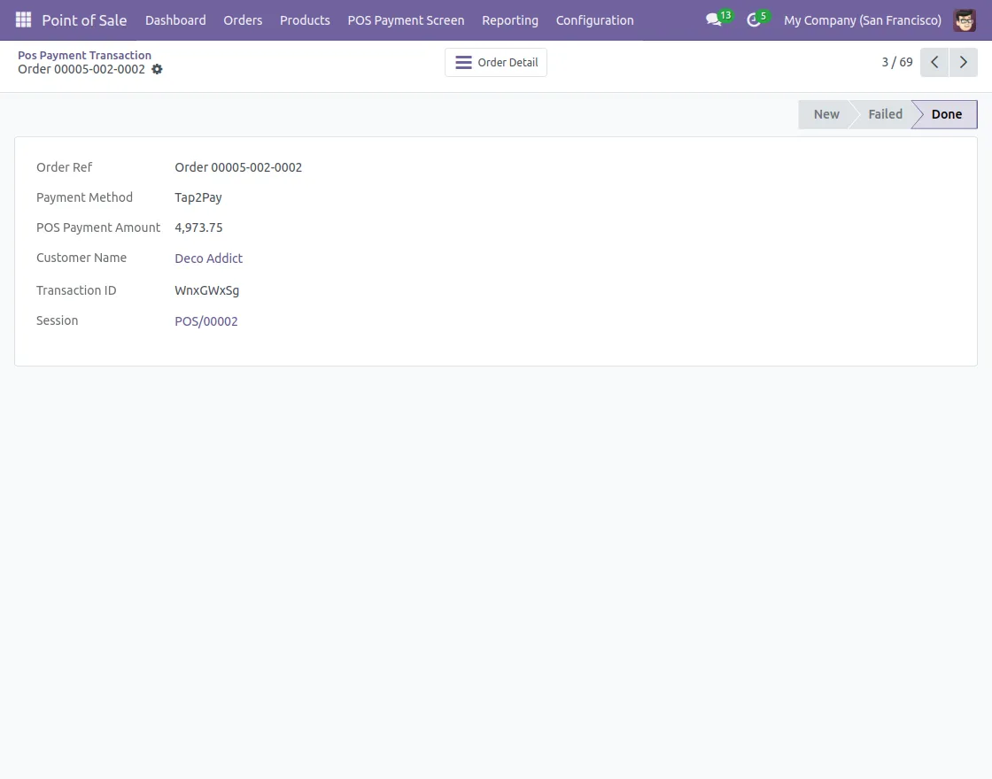 payment captured in backend