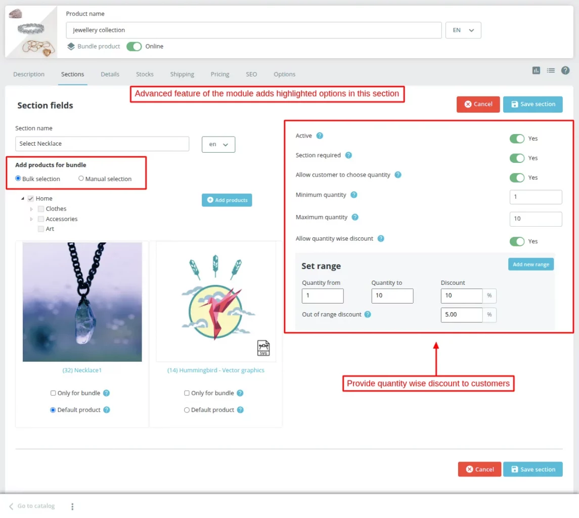 quantity wise discount