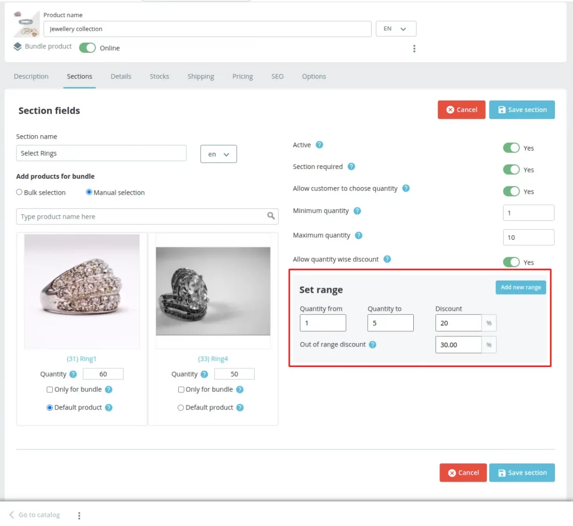 quantity wise discount