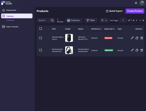 Unopim-Supplier-Data-Portal