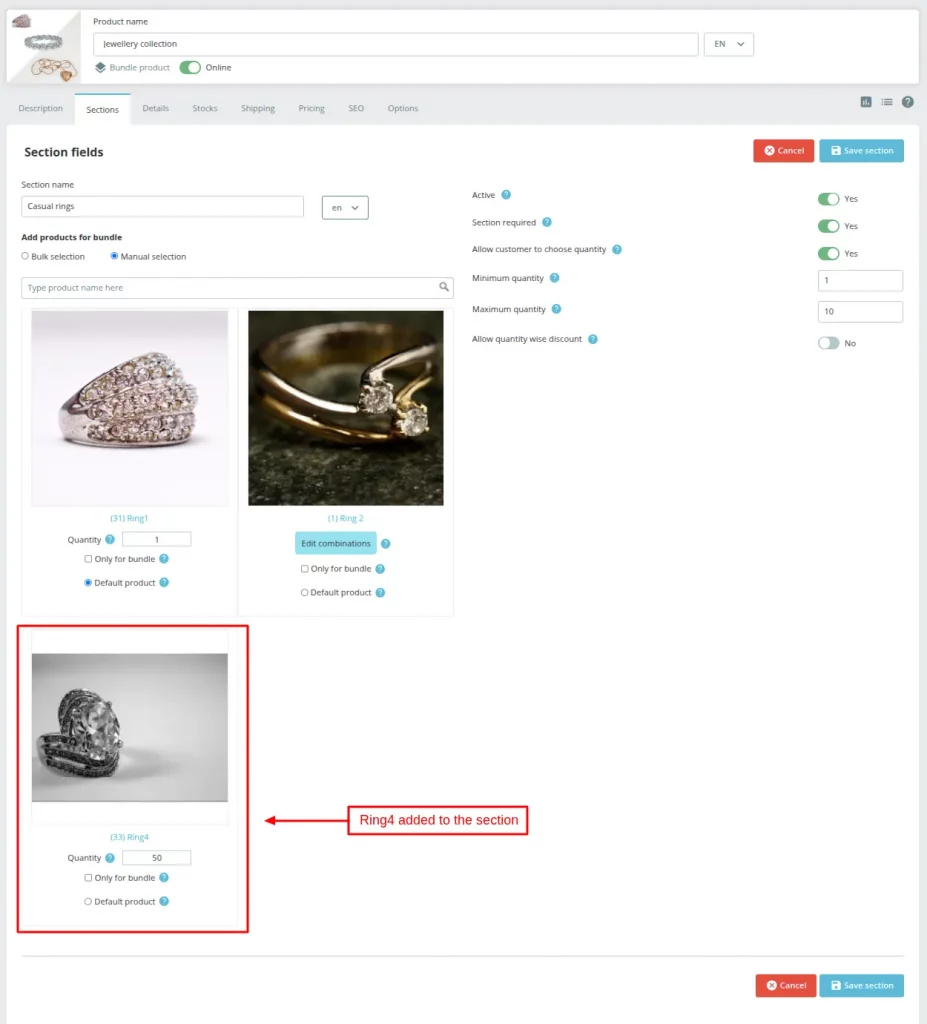 ring4 added to section