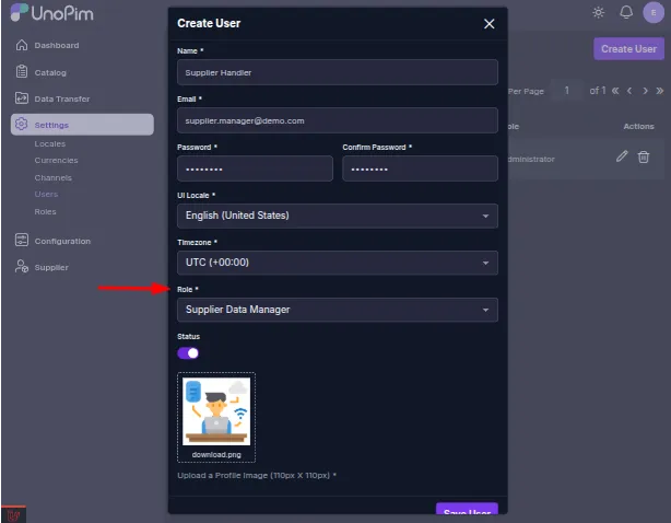 suppliermanageruserUnopim-Supplier-Data-Portal