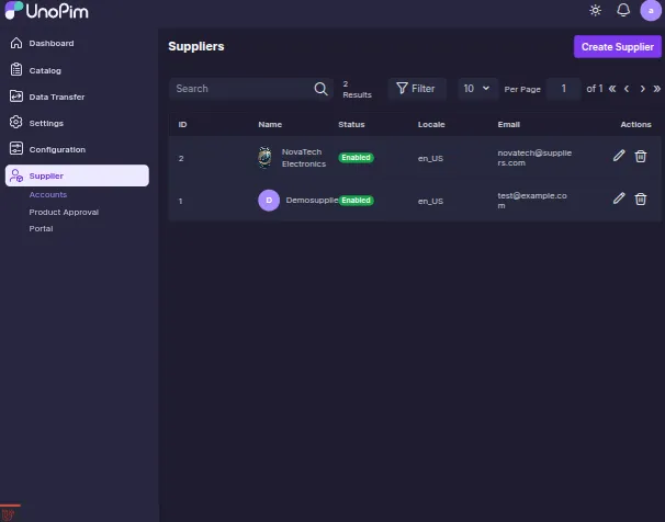 Unopim-Supplier-Data-Portal