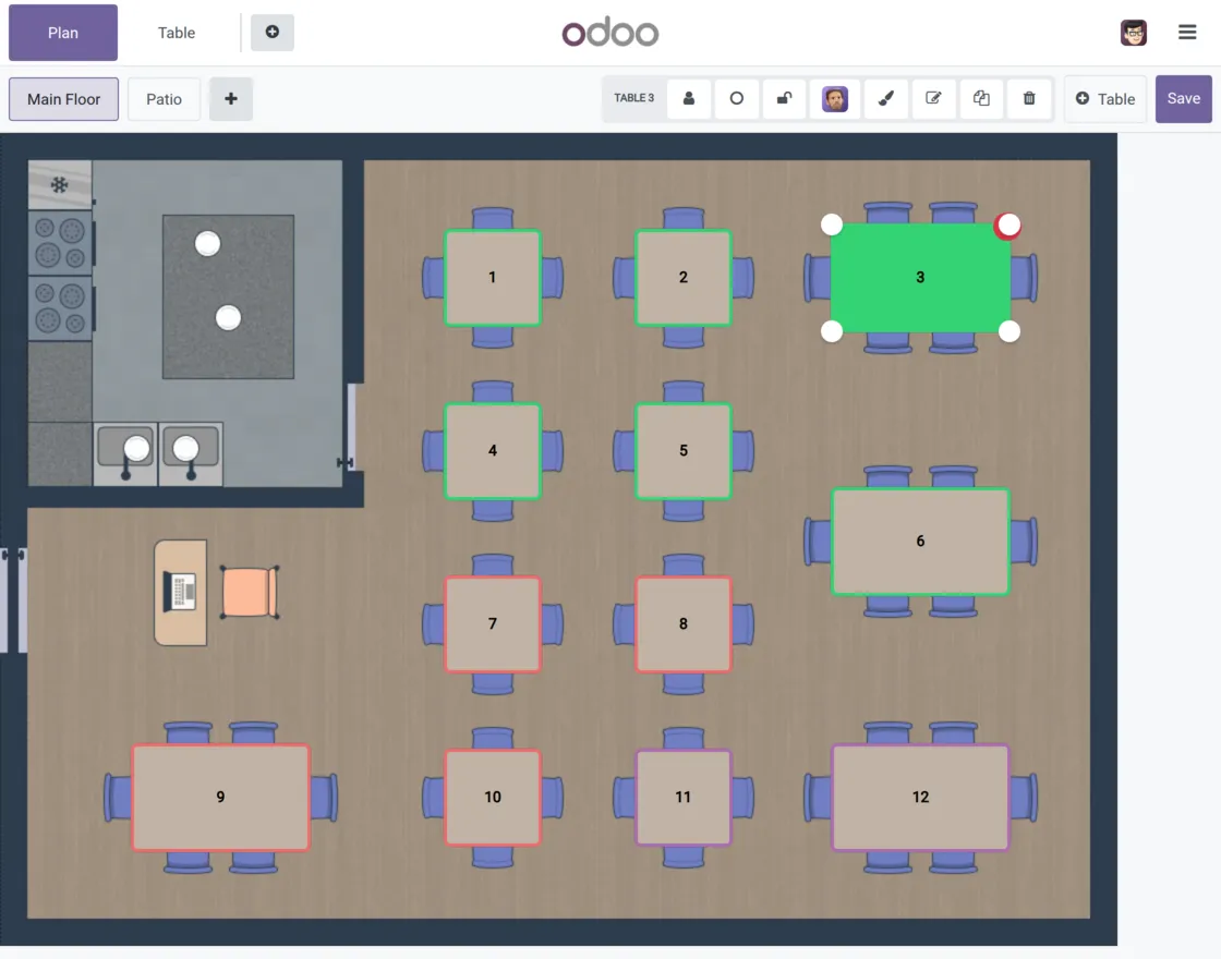 waiter table reassignment