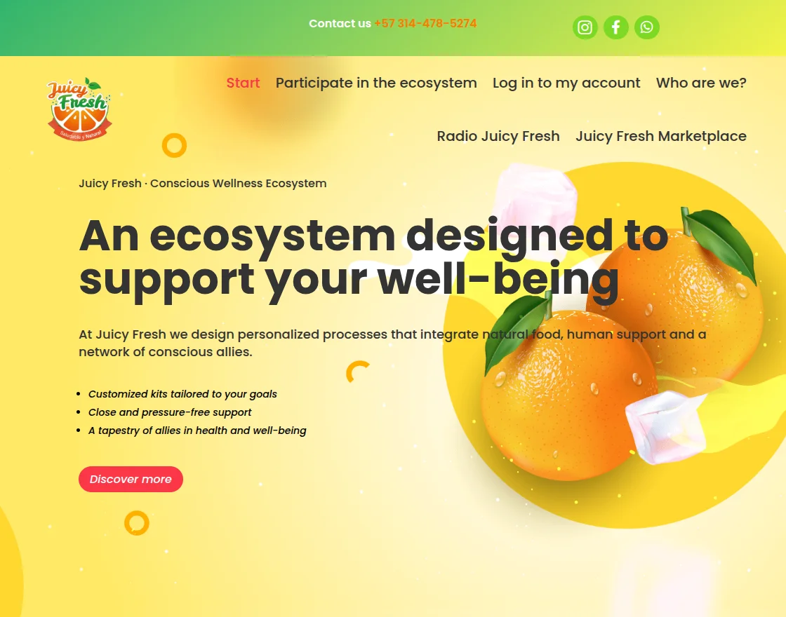 juicy fresh homepage