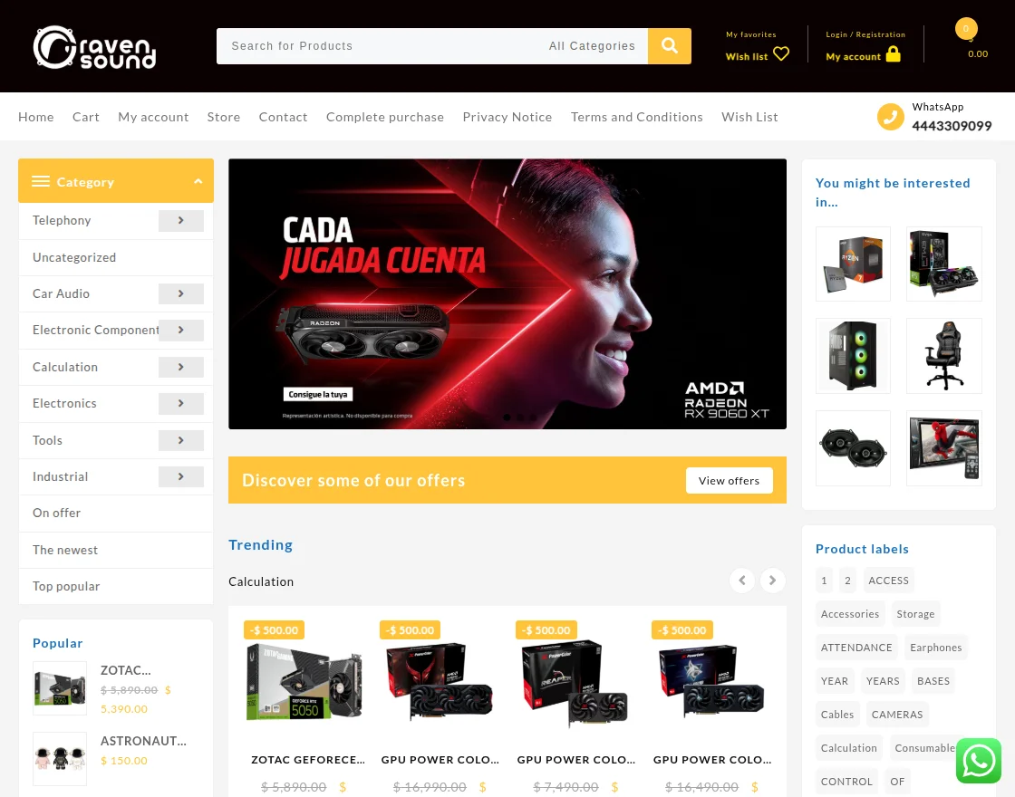 raven sound homepage