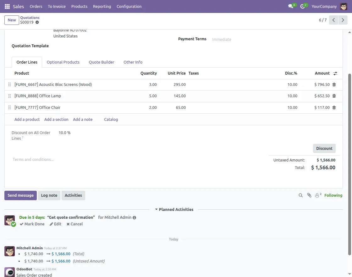 apply and review discount