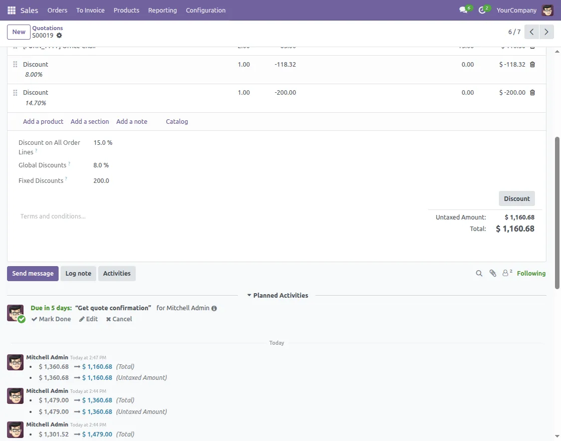 update fixed amount discount