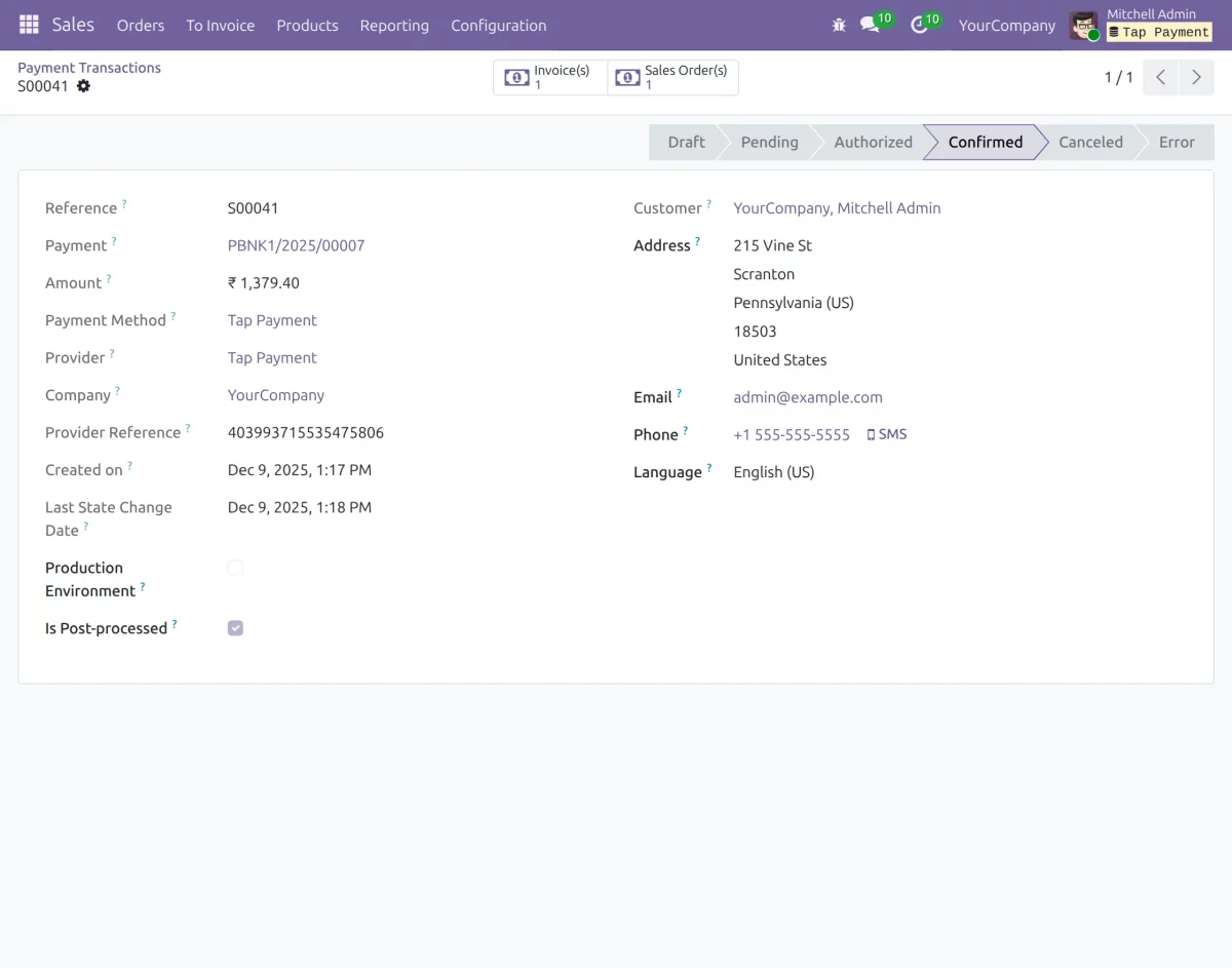 backend transation details