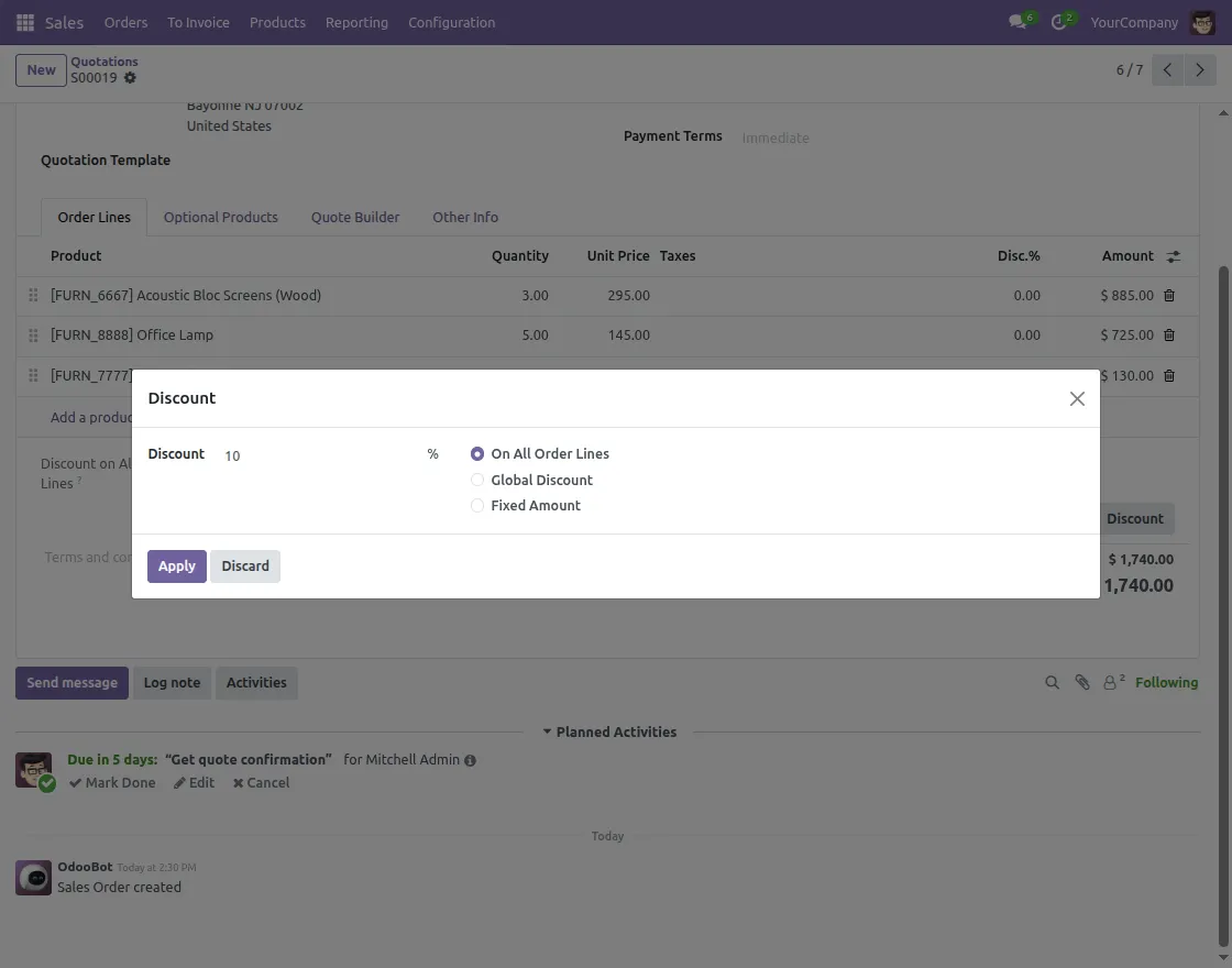 choose discount type