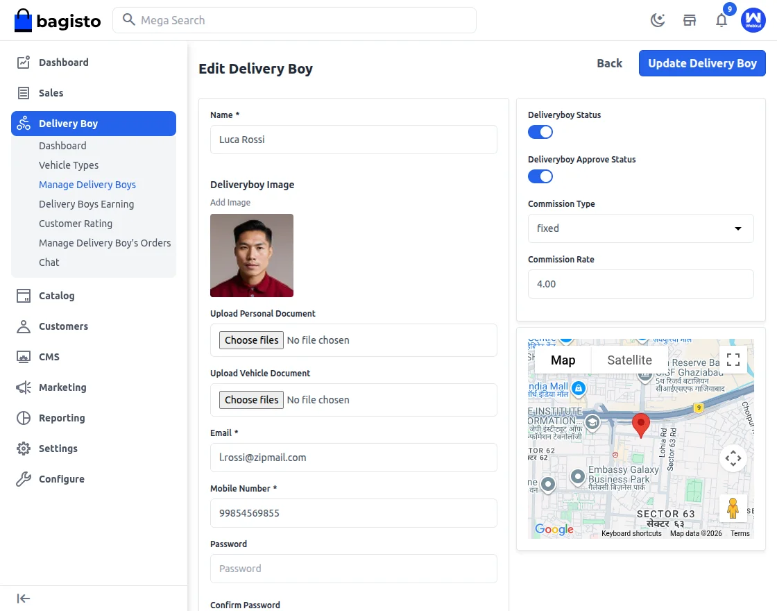 Bagisto Delivery Boy App profile
