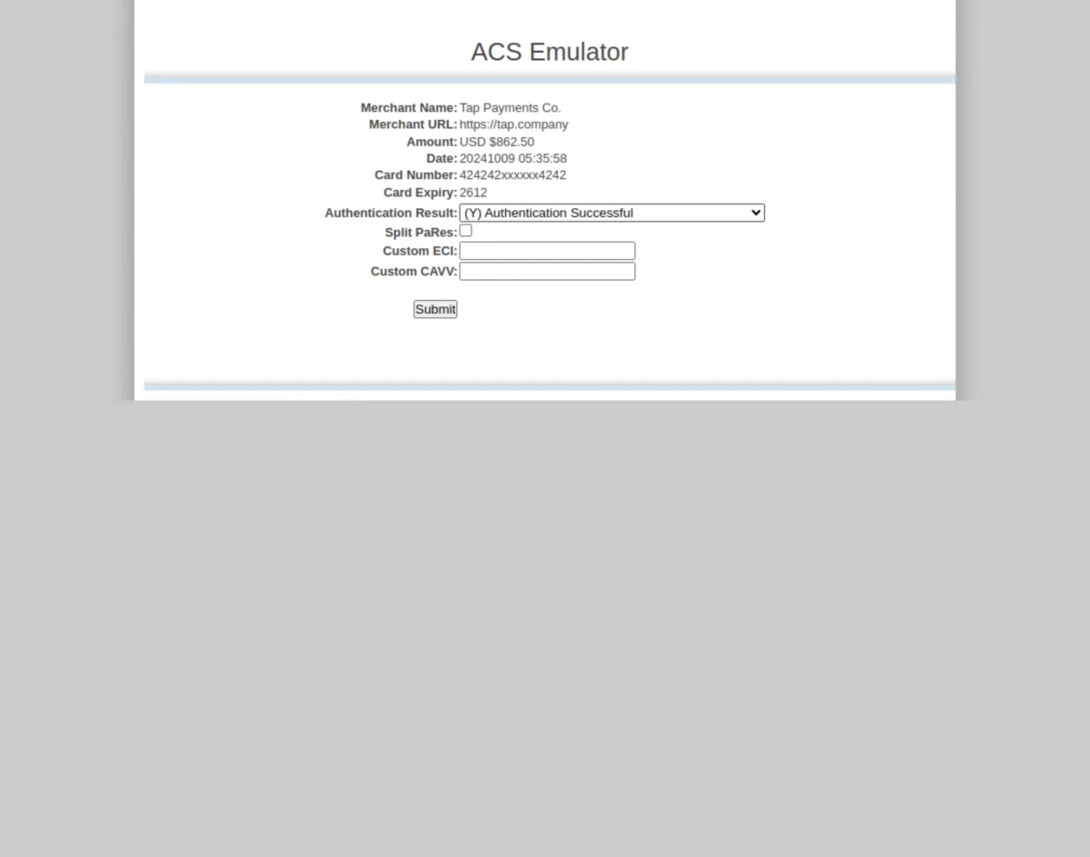 fill up the card credentials