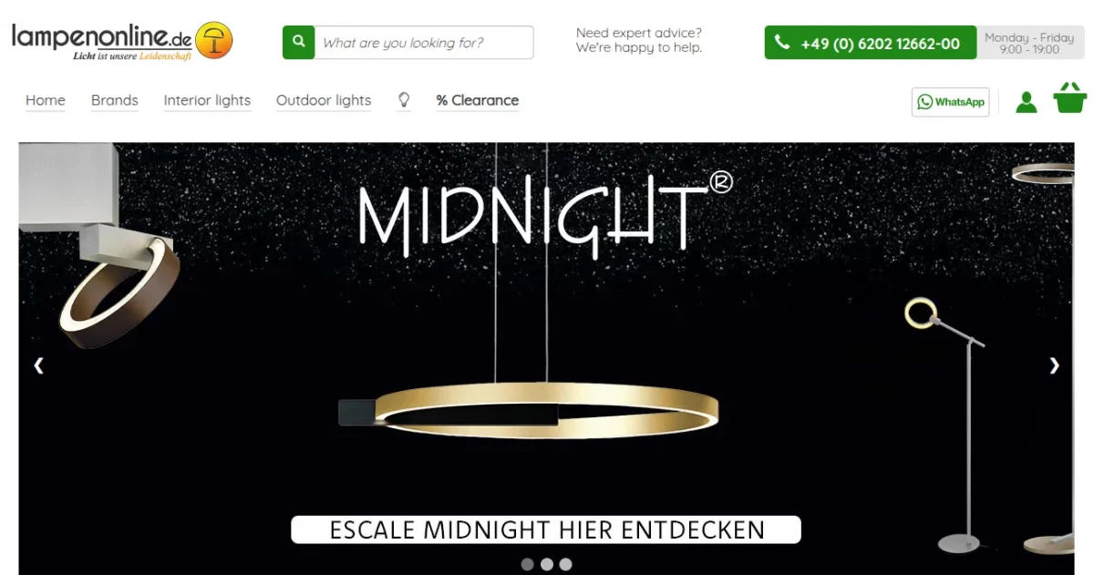 lampen-leuchten-online-webkul-home-page-case-study