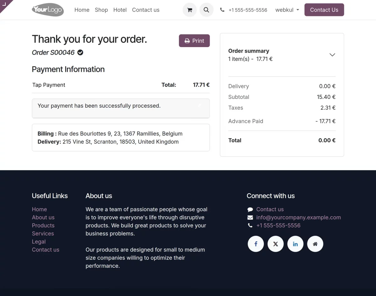 payment confirmation