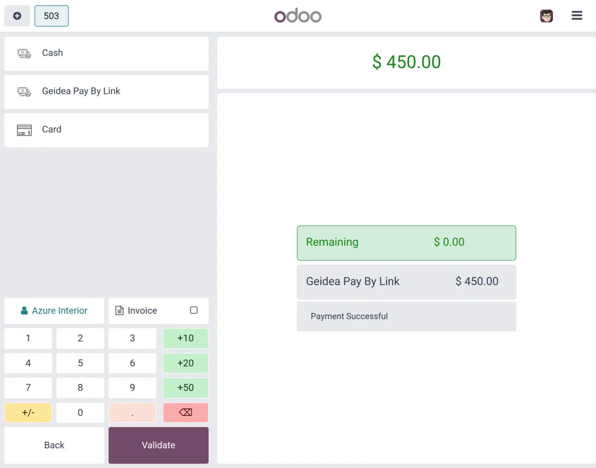 payment confirmation on pos