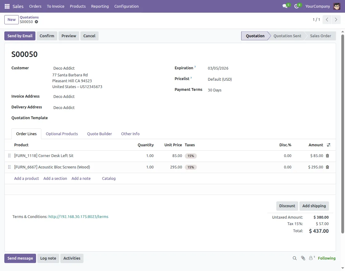 review discount invoice