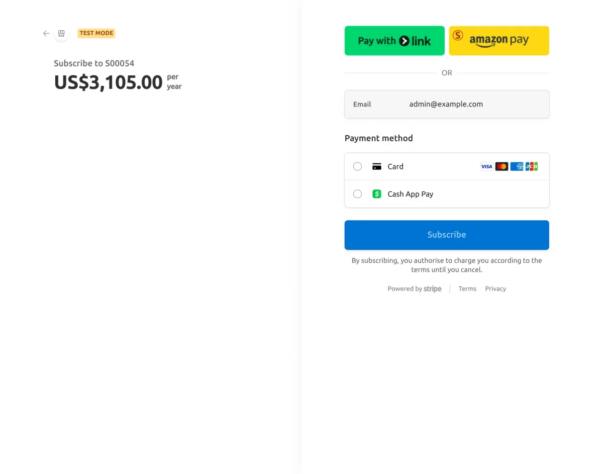 choose payment method