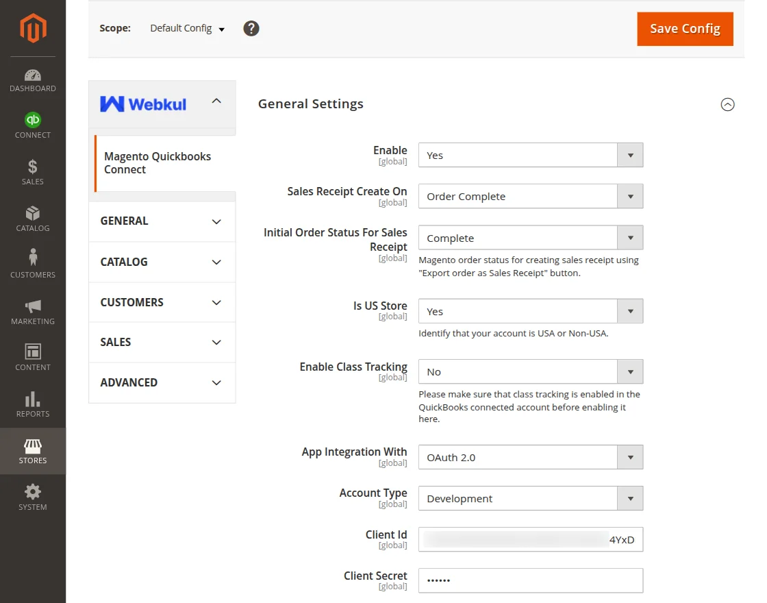 sly-tactical-webkul-casestudy-solution-magento2-quickbooks-connector-configuration