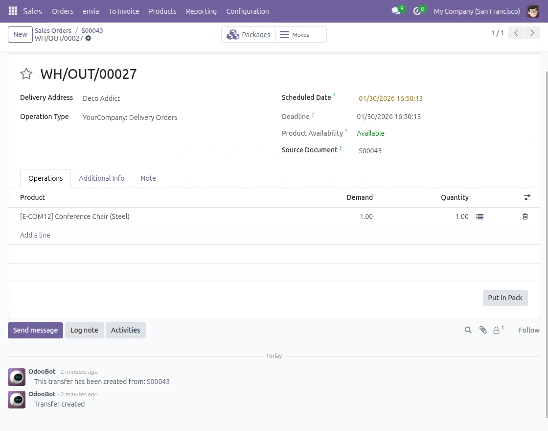 Pack Items for shipment
