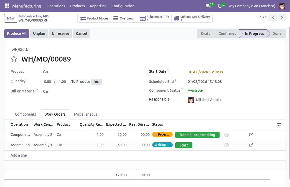 start-subcontracting-workorder