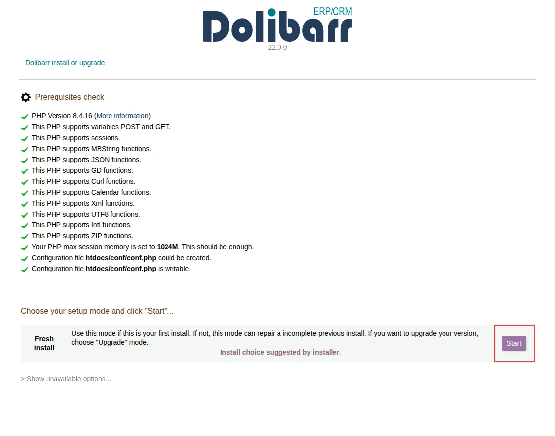 Dolibarr isntallation
