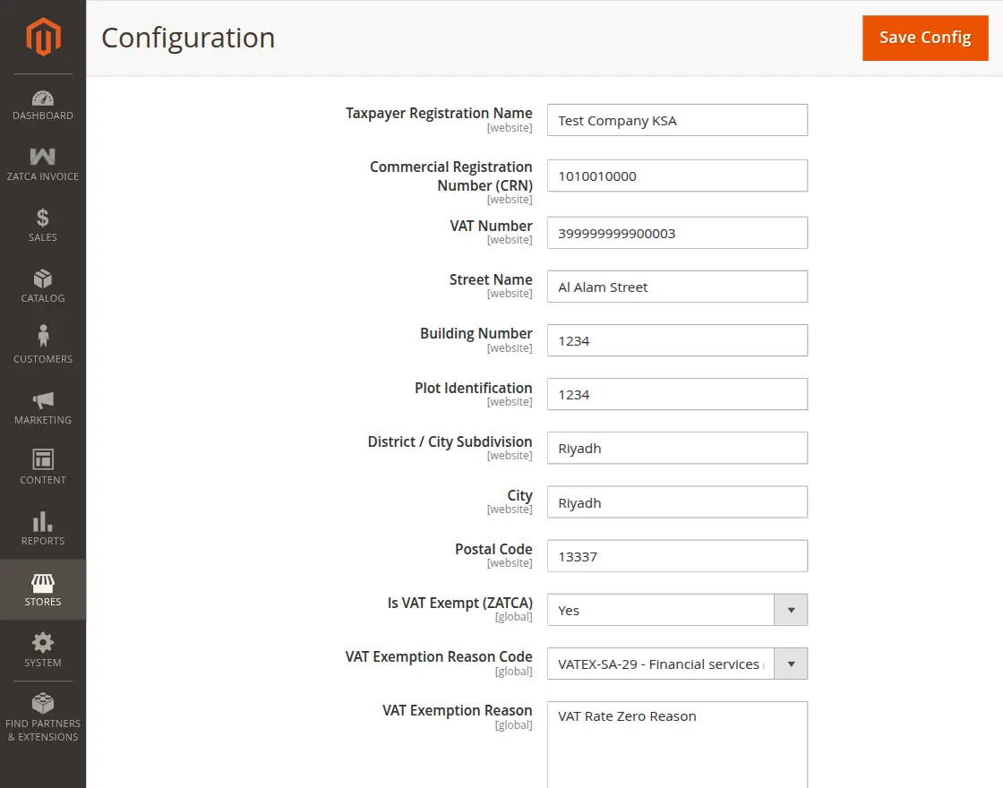 E-Invoicing Generation Solution Unit Information (EGS) config