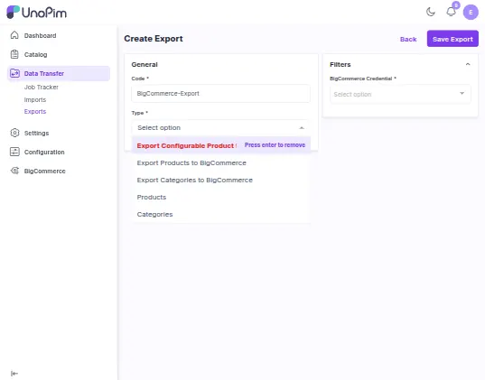 BigCommerce-Export-Jobs