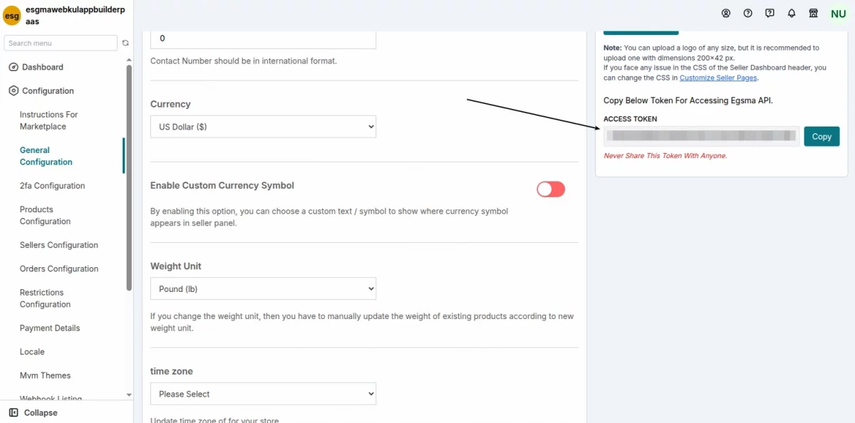 Merchant Access Token