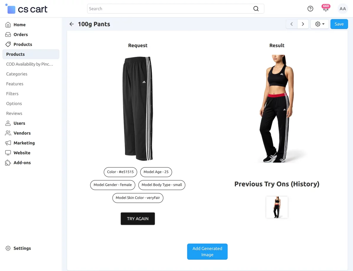 Add the image into product list