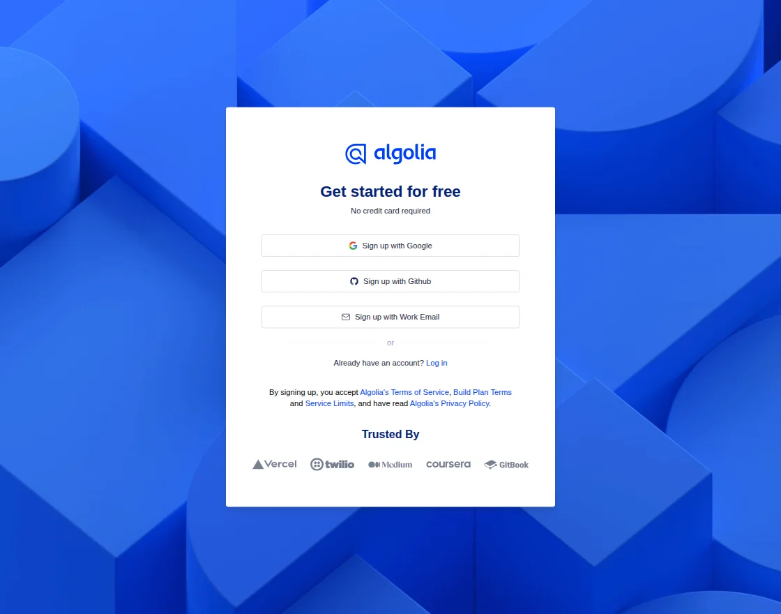 Algolia account