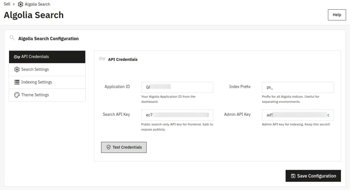 api credentials