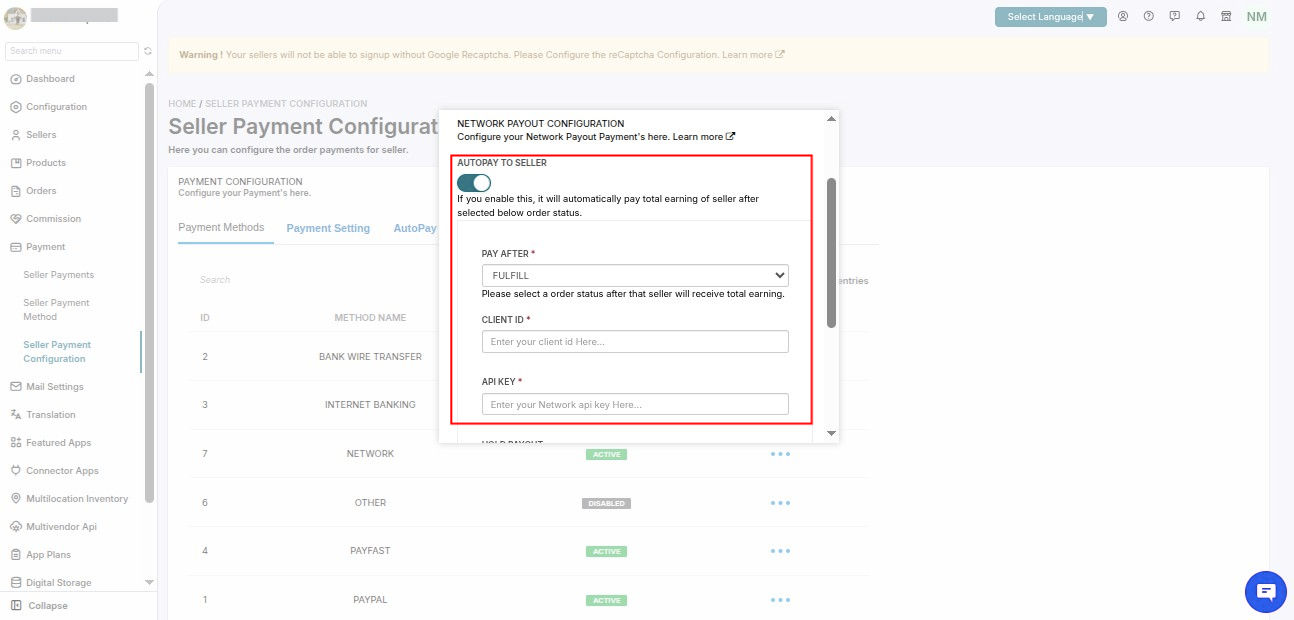 Auto Pay Configuration