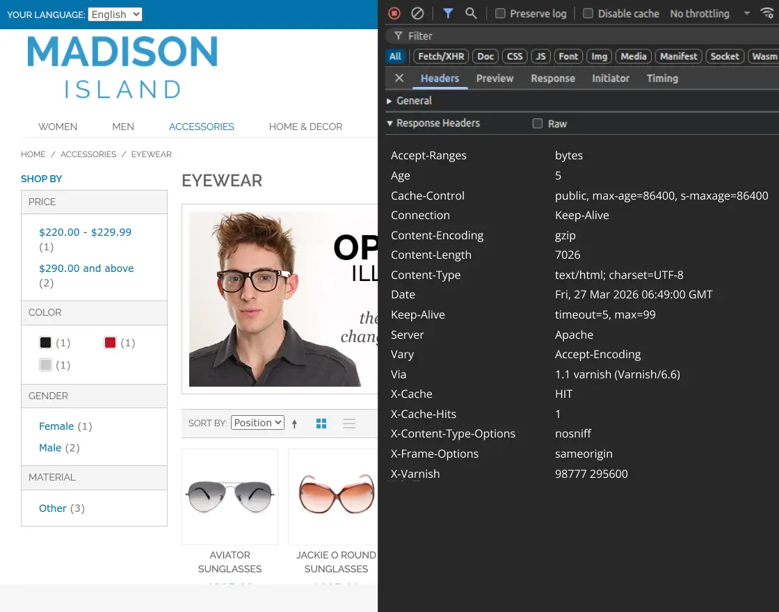 category page varnish