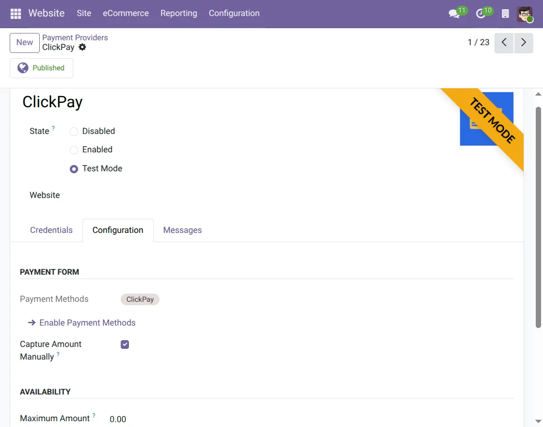 clickpay-payment-configuration